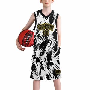 Ensemble de maillot de basket-ball pour adultes de haute qualité, respirant, imprimé, évacuant l'humidité, couleurs et logos personnalisables - Product Image 4