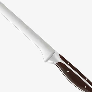 2025, venta al por mayor, cuchillo de filete de Damasco de alto carbono, logotipo personalizado disponible, mango de resina, Funda de cuero, pesca Industrial - Product Image 2