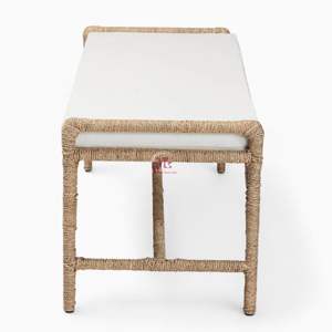 Vente en gros Banc en jonc de mer naturel pour la décoration de la maison au design minimaliste fabriqué au Vietnam - Product Image 3