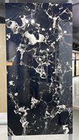 Carreau de dalle de porcelaine polie émaillée d'effet de granit de marbre de grand format d'épaisseur de 6mm pour la décoration de mur intérieur