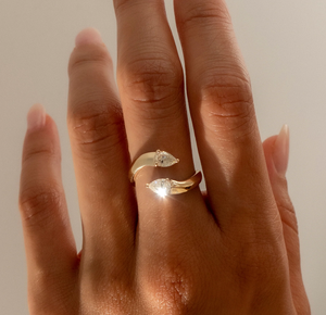 Pear Cut Diamond Engagement <b>Ring</b> In Yellow Gold Prong Setting Classic Women's Fine Jewelry - Product Image 2
