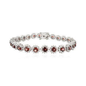 Bracelet fait à la main en forme de grenat et de fleur de diamant américain pour femmes meilleur vendeur de bijoux pour cadeau ou fête - Product Image 1