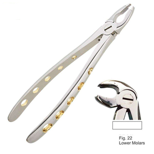 Instrumentos de laboratorio dental de ortodoncia, venta al por mayor, pinzas de extracción de acero inoxidable para molares inferiores, función reutilizable de potencia Manual - Product Image 1