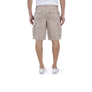 Short Cargo d'été décontracté pour hommes, grandes poches, coupe ajustée, taille douce, mode streetwear, décoration lavée en gros - Product Image 2