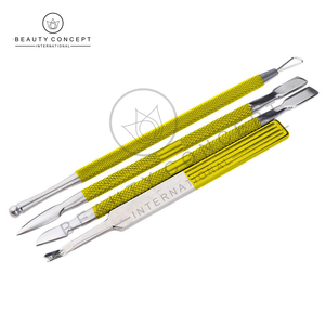 Herramienta de Arte de uñas Empujador de cutículas de uñas Producto de calidad premium de acero inoxidable de doble extremo Empujadores de tallos de estilo más nuevo Respetuoso con el medio ambiente - Product Image 4
