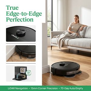 Liberbot, Robot Aspirador Inteligente Inalámbrico, Control por Aplicación, Eliminación Automática de Suciedad, Robot de Barrido y Fregado - Product Image 5