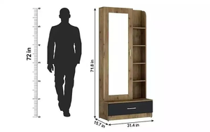 MELAKA-Commode malaisienne moderne en bois, meuble de rangement pour chambre à coucher avec miroir, commode élégante et durable pour usage domestique - Product Image 2