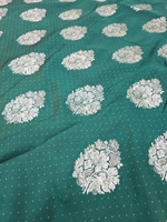 Nouveau Sari en Soie Chiffon Pure, Doux et de Créateur, Tissé à la Main, avec Pièce de Blouse Non Cousue, pour Tenue de Soirée Traditionnelle