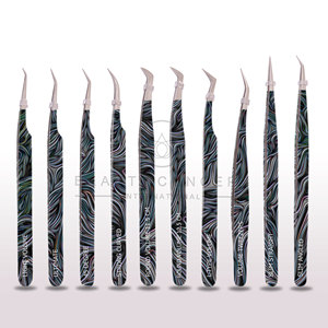 Pinzas para Pestañas de Acero Inoxidable Duraderas con Longitud de 10 mm y Punta Suave para Extensión de Pestañas - Product Image 6