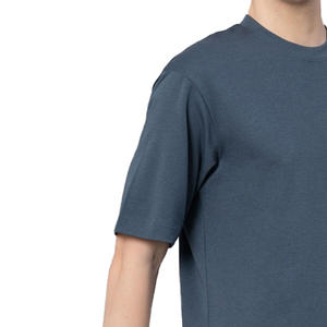 เสื้อยืดผู้ชายสไตล์สตรีทแวร์ ผ้าฝ้ายผสมใยไผ่ สีพื้น ทรงโอเวอร์ไซส์ หนานุ่ม สไตล์วินเทจ ไซส์ใหญ่ ระบายอากาศได้ดี - Product Image 2