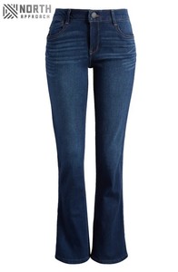 Vente en gros de jeans taille haute à cloche personnalisés pour femmes, vêtements de mode en coton respirant avec style évasé - Product Image 4