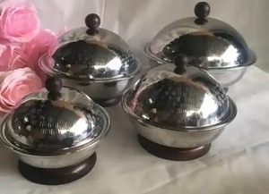 Casserole en acier inoxydable avec couvercle couleur argent marmite de haute qualité pour la vaisselle et la table - Product Image 3