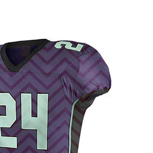 Hot Selling Men's <b>American</b> Football Uniforms 100% Polyester Breathable Comfortable High Quality Jersey Short Sleeves Printed - Product Image 6
