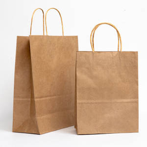 Venta al por mayor de bolsas de papel Kraft con asas, tamaños mixtos, bolsas de papel Kraft a granel para regalo, para negocios, compras, venta al por menor - Product Image 1
