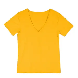 เสื้อยืดคอวีผ้าฝ้ายถักคุณภาพสูง 100% สำหรับขายส่ง เหมาะสำหรับงานพิมพ์ดิจิทัล ทรงหลวม ใส่ได้ทั้งชายและหญิง สไตล์ลำลอง เป็นมิตรกับสิ่งแวดล้อม ระบายอากาศได้ดี - Product Image 5