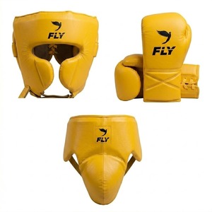 ชุดฝึกซ้อมมวยสีเหลืองรุ่นใหม่ ทนทาน หนังแท้ ออกแบบเองได้ สำหรับฝึกซ้อม MMA ต่อยมวยไทย คิกบ็อกซิ่ง - Product Image 6