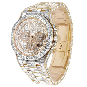 Reloj de Acero Inoxidable Totalmente Cubierto de Diamantes de Imitación VVS Moissanite, Tendencia, Superventas, Estilo Hip Hop, Lujoso para Hombre - Product Image 5