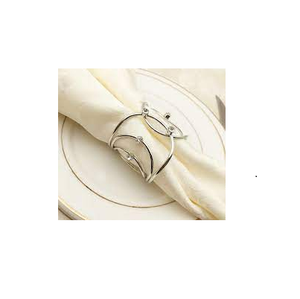 Hot Sale Gold <b>Silver</b> Brass <b>Napkin</b> Ring Holder Shape Crystals Rhinestone <b>Napkin</b> Ring Holder for Table Decoration - Product Image 2