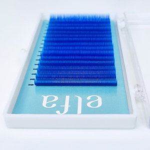 High Quality Colored Promade CC Curl Eyelash Extensions Single Length Blue 0.15mm Easy Application with Vietnam OEM/ODM <b>Model</b> - Product Image 6
