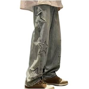 2025 Summer Winter Thin Men's Stretch Baggy Jeans Elastic Waist Button Solid Business Casual Straight <b>Denim</b> <b>Trousers</b> - Product Image 6