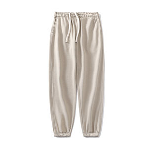 Pantalon de survêtement en coton épais pour femmes avec broderie en polaire Design décontracté avec cordon de serrage pour l'hiver - Product Image 1
