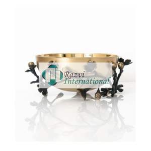 Bol de service en or sur une base de corail Design de dernière qualité Design Décoration Standard Vente en gros Bols de service modernes et uniques - Product Image 4