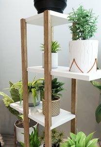 Support à plantes en bois moderne à 5 niveaux, étagère à plantes multifonctionnelle, unité de rangement décorative - Product Image 3