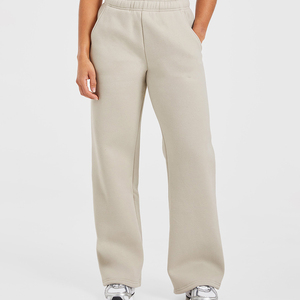 Haute demande gris clair femmes jambe droite Joggers éponge polaire doux au toucher tissu femmes pantalons de survêtement femmes pantalons et pantalons - Product Image 1