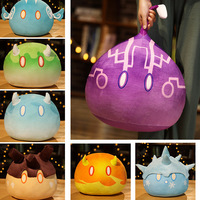 Peluche Slime Genshin Impact, jouet mignon, Slime du jeu, poupée Thunder Grass, dessin animé Geo Cryo, coussin en peluche, cadeau d'anniversaire, décoration de chambre