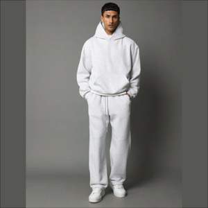 Survêtements unisexes de qualité supérieure, logo personnalisé imprimé, streetwear tendance, coupe régulière, sweat-shirt à capuche et pantalon, automne-hiver - Product Image 3