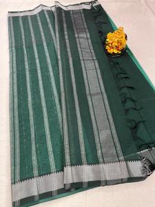 Saris en polyester tissés à la main sur mesure dans des couleurs vives Été Hiver Fête Mariage Conifère - Product Image 3