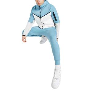 Ensembles pour hommes vente en gros sweats à capuche zippés au design personnalisé 500 gsm survêtements surdimensionnés en patchwork de coton polaire pour hommes - Product Image 4