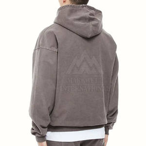 Vêtements professionnels pour hommes avec logo personnalisé Sweat à capuche délavé à l'acide Meilleure vente en gros Sweat à capuche délavé à l'acide pour hommes - Product Image 4