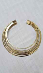 custom made brass layered metal chokers for fashion accessory stores for resale can be custom made in your designs - Product Image 3