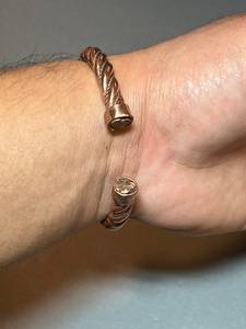 Beautiful handmade pure <b>copper</b> twisted healing bracelet from Nepal..All adjustable. - Product Image 4