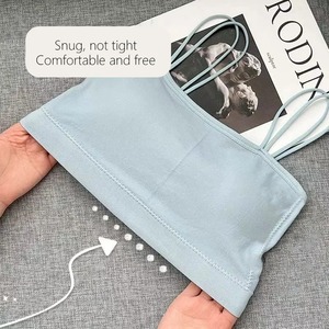 Débardeur en Soie de Glace pour Femme, Sans Couture, Dos Nu, Sous-Vêtements, Soutien-Gorge Rembourré, Accessoire, Sexy - Product Image 6