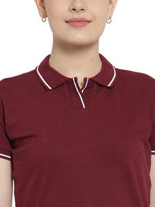 เสื้อโปโลแขนสั้นสำหรับผู้หญิงใส่วิ่งออกกำลังกายรัดรูประบายอากาศได้ดีใส่สบาย - Product Image 2