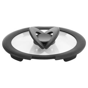 Tapa de Vidrio Transparente y Gris INGENIO 010244060116 con Asa Ahorradora de Espacio (16cm), Repuesto para Olla Lagostina - Product Image 1