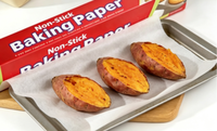 Papier de cuisson de qualité alimentaire résistant aux hautes températures, non blanchi, enduit de silicone, antiadhésif, pour utilisation au four