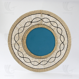 Décoration murale miroir en jonc de mer cadre de miroir tissé à la main prix d'usine fabriqué à partir du Vietnam ODM/OEM - Product Image 6