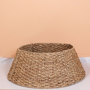 Precio más barato Collar de rafia Decoraciones de falda de árbol de Navidad Cubierta de algas marinas naturales Collares de cubo para árboles de Navidad - Product Image 4