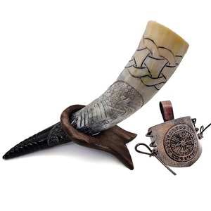 Cuerno para beber pulido de inspiración medieval ecológico más vendido, diseño de estilo animal para fiestas, recuerdos, indio personalizable - Product Image 5