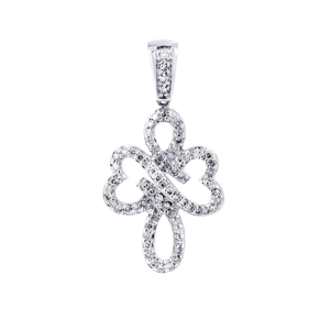 Colgantes de Letras con Diamantes Cultivados en Laboratorio VVS de 14kt/18kt, Estilo Clásico con Incrustaciones, Oro Sólido de 14K para Unisex, Certificado - Product Image 1