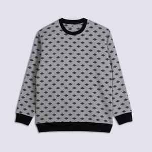Pull-over unisexe à col rond, couleur unie, coupe classique, tricoté, style décontracté, rose bonbon, manches longues - Product Image 6
