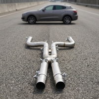 Tuyau d'échappement intermédiaire poli SDO Performance SS304 X-Pipe pour Maserati Levante / Quattroporte GTS 3.8T 2017-2026