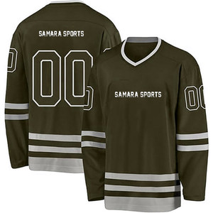 Camiseta de hockey sobre hielo sublimada de diseño personalizado, nombre del equipo hecho a medida/OEM para deportes y entrenamiento, camisetas impresas de hockey sobre hielo - Product Image 1