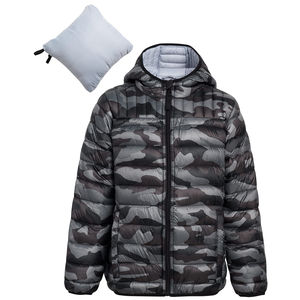 Veste matelassée légère pour hommes Manteau à capuche compressible résistant à l'eau avec col montant et fermeture éclair complète Vente en gros - Product Image 4