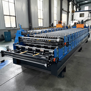 Machine à double couche pour tôles de toiture trapézoïdales ondulées TR5 836/840, haute productivité, populaire en République Dominicaine, avec moteur et boîte de vitesses PLC - Product Image 5
