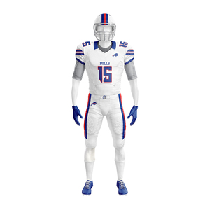 Uniforme de Fútbol Americano al por Mayor, Conjunto de Camisetas de Fútbol Personalizadas, Poliéster Absorbente de Humedad, Servicio OEM, Sublimación Completa - Product Image 5