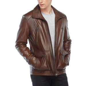 Chaqueta de cuero para hombre, Logo personalizado, barato, a la moda, 100% Vaca, auténtico, Original - Product Image 6